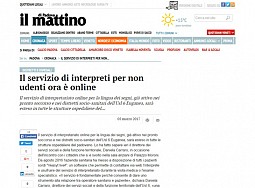 Il servizio di interpreti per persone sorde ora è online